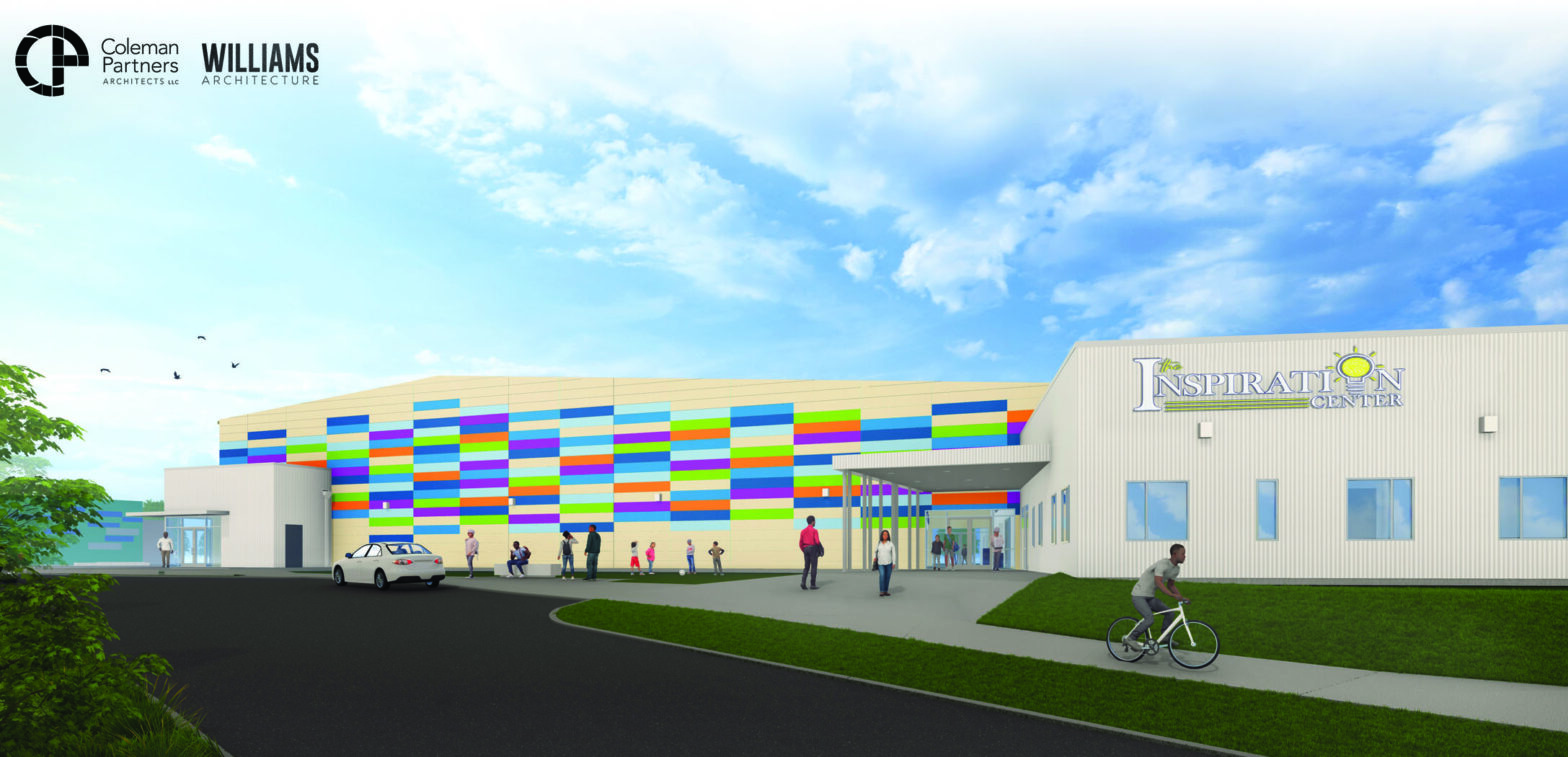 A rendering of the Inspiration Center